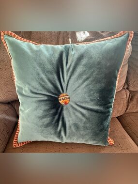 Michael Amini velvet throw pillow